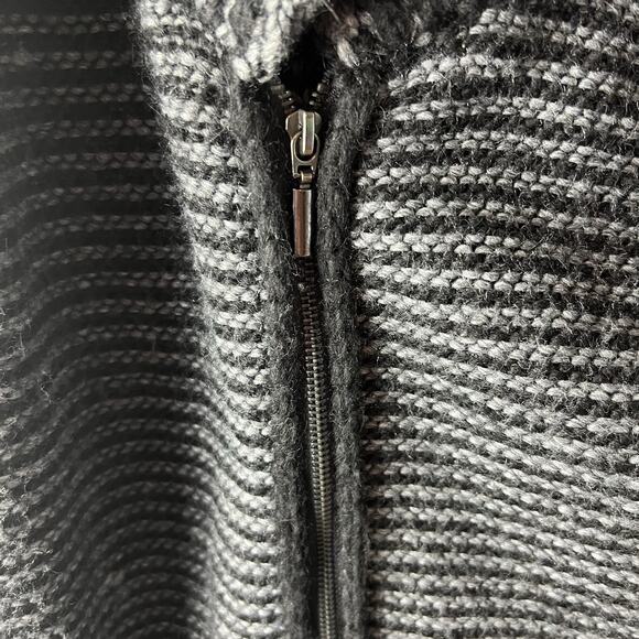 Elisabetta Collection Zip Cardigan Sweater Gray Wool Alpaca Blend Italy L - Picture 8 of 13